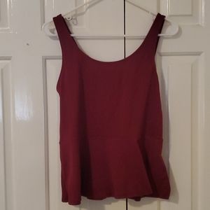 Maroon peplum top